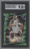 Bennedict Mathurin from the 2023 Panini The National VIP set featuring a Green Sparkle parallel graded by SGC and given an overall grade of 9.5.