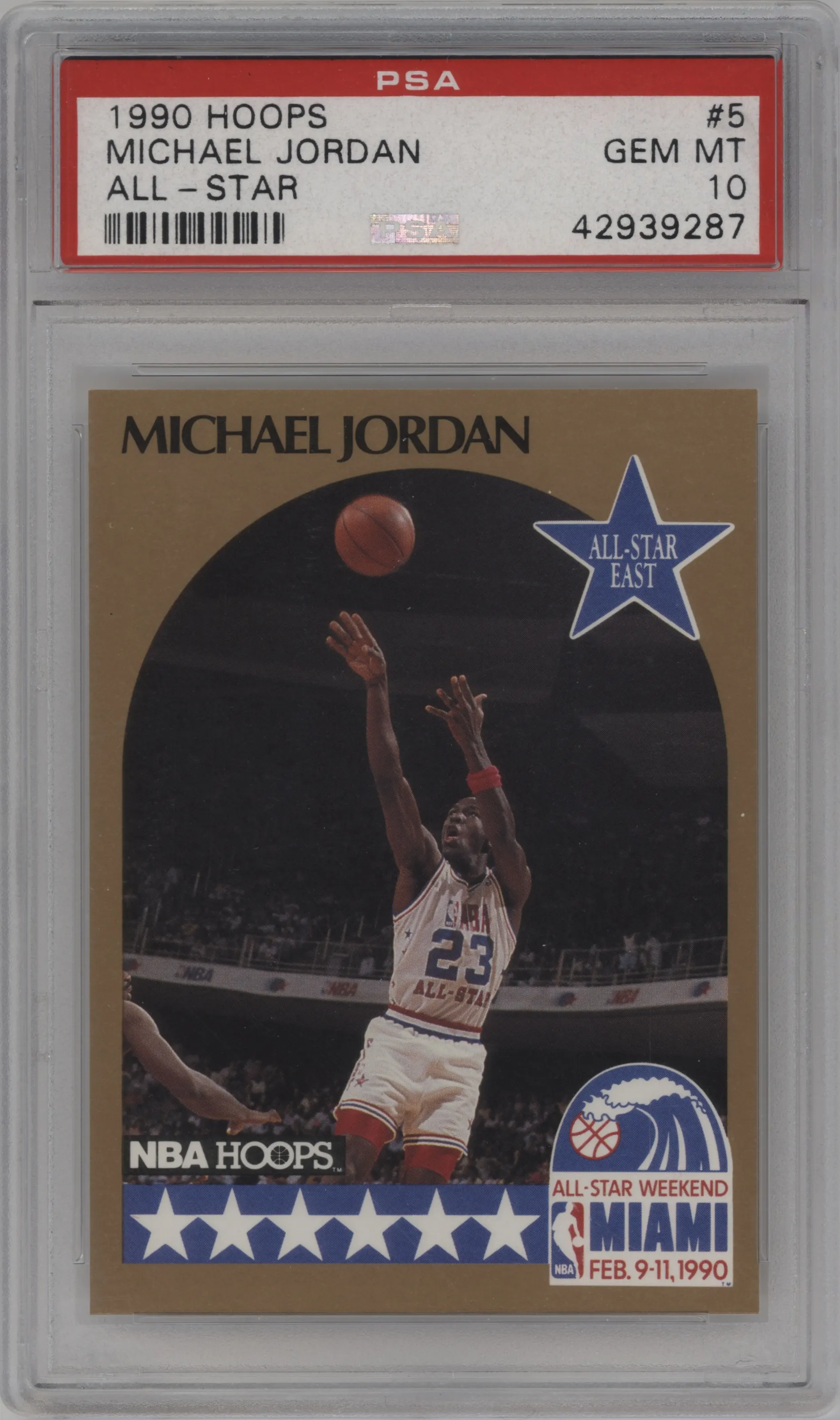 1990 NBA Hoops Michael Jordan #5 PSA 10