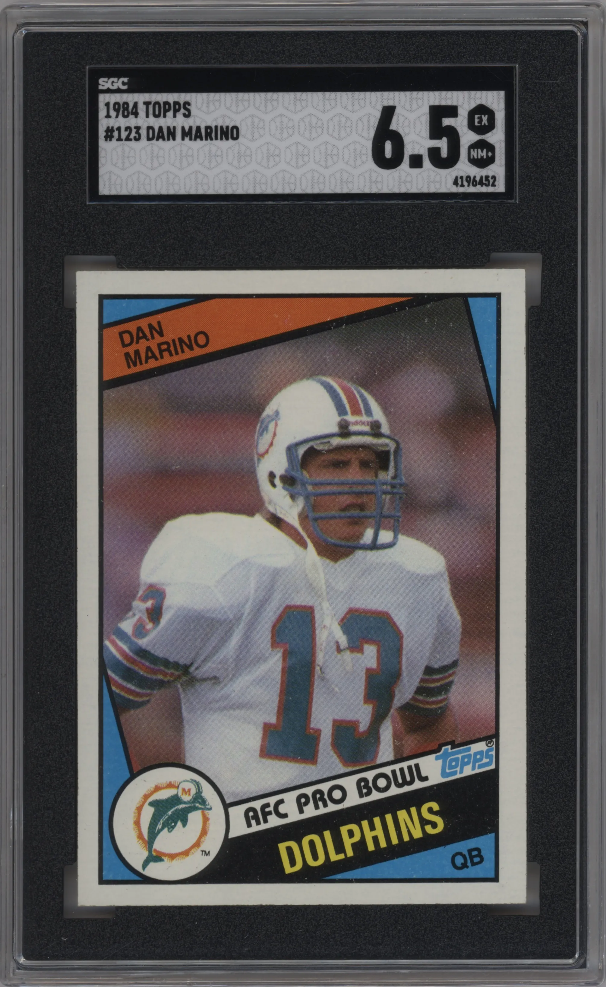 1984 Topps Dan Marino #123 SGC 6.5