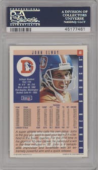 John Elway from the 1993 Score  set graded by PSA and given an overall grade of 10.