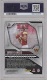 Jayden Daniels from the 2024 Panini Prizm set graded by PSA and given an overall grade of 10.