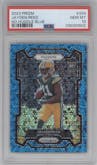 Jayden Reed from the 2023 Panini Prizm set featuring a No Huddle Blue parallel graded by PSA and given an overall grade of 10.