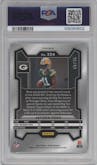 Jayden Reed from the 2023 Panini Prizm set featuring a No Huddle Blue parallel graded by PSA and given an overall grade of 10.