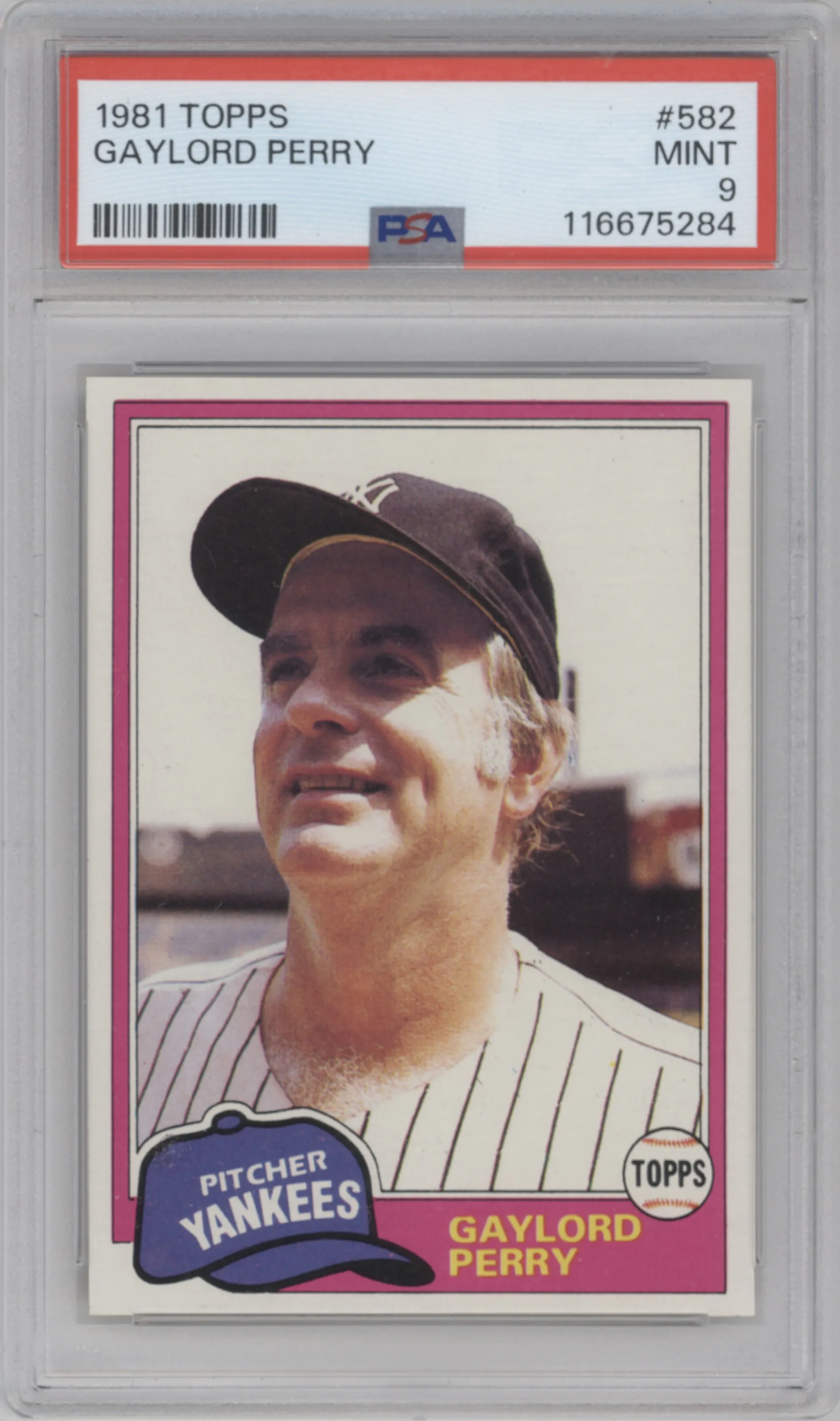 1981 Topps Gaylord Perry #582 PSA 9