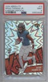 Brian Thomas Jr. from the 2024 Panini Absolute set graded by PSA and given an overall grade of 9.
