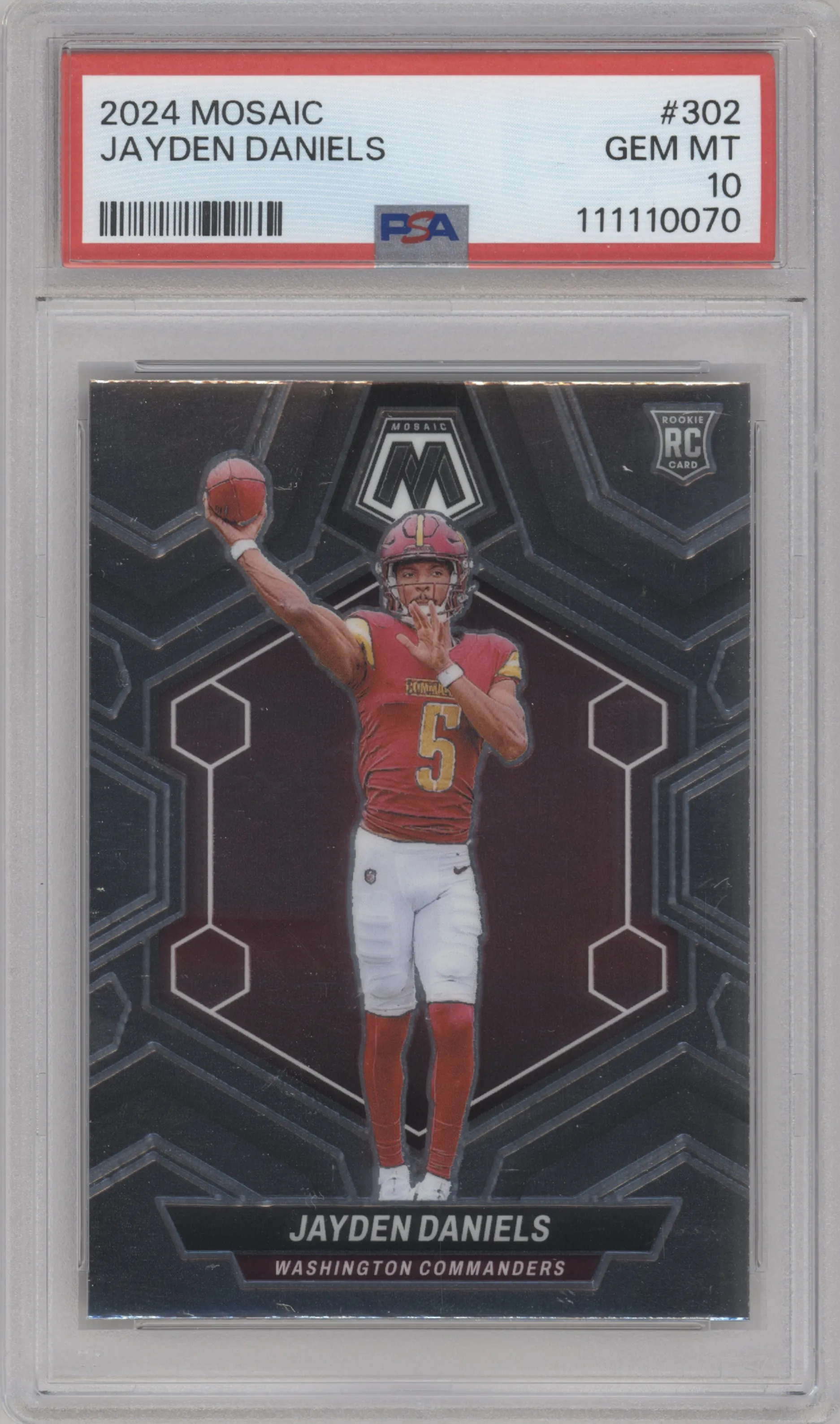 2024 Panini Mosaic Jayden Daniels #302 PSA 10