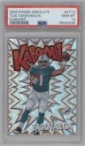 Tua Tagovailoa from the 2020 Panini Absolute set graded by PSA and given an overall grade of 10.