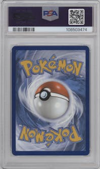 Eevee from the 2025 Pokemon SV set featuring a Prismatic Evolutions Pokemon Center Elite Trainer Box parallel graded by PSA and given an overall grade of 9.