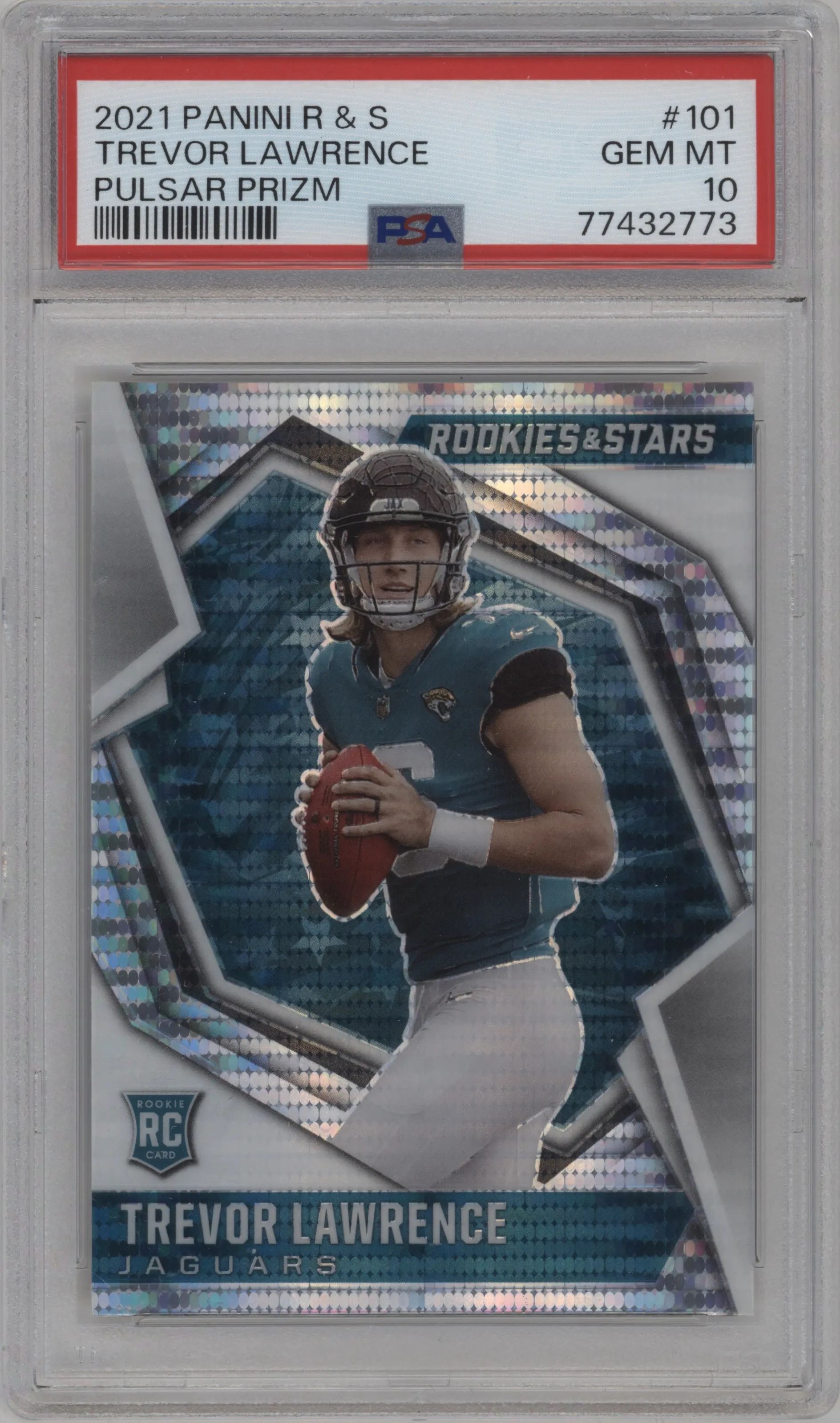 2021 Panini Rookies & Stars Trevor Lawrence Pulsar #101 PSA 10