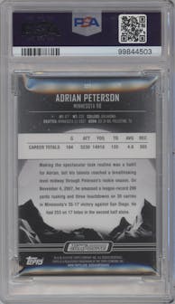 Adrian Peterson from the 2023 Topps Composite set featuring a Daybreak parallel graded by PSA and given an overall grade of 10.