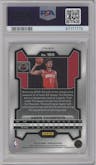 Amen Thompson from the 2023-24 Panini Prizm set featuring a Red Ice parallel graded by PSA and given an overall grade of 10.