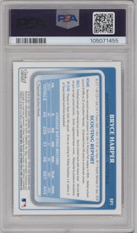 Bryce Harper from the 2011 Bowman set graded by PSA and given an overall grade of 8.