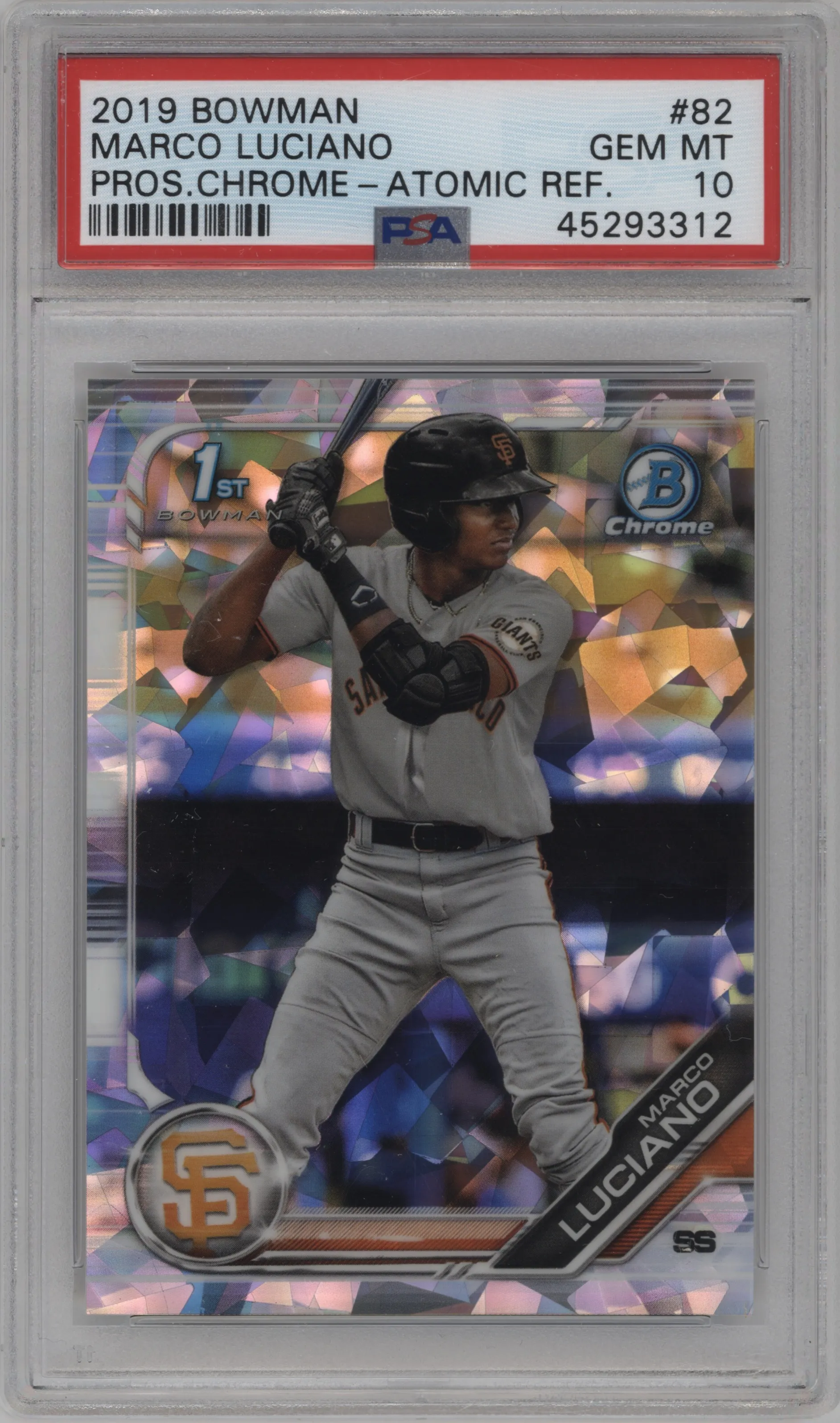 2019 Bowman Chr.Pros. Marco Luciano Atomic Refractor PSA 10