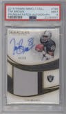 Tim Brown from the 2019 Panini Immaculate Collection set graded by PSA and given an overall grade of 9.