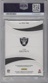 Tim Brown from the 2019 Panini Immaculate Collection set graded by PSA and given an overall grade of 9.