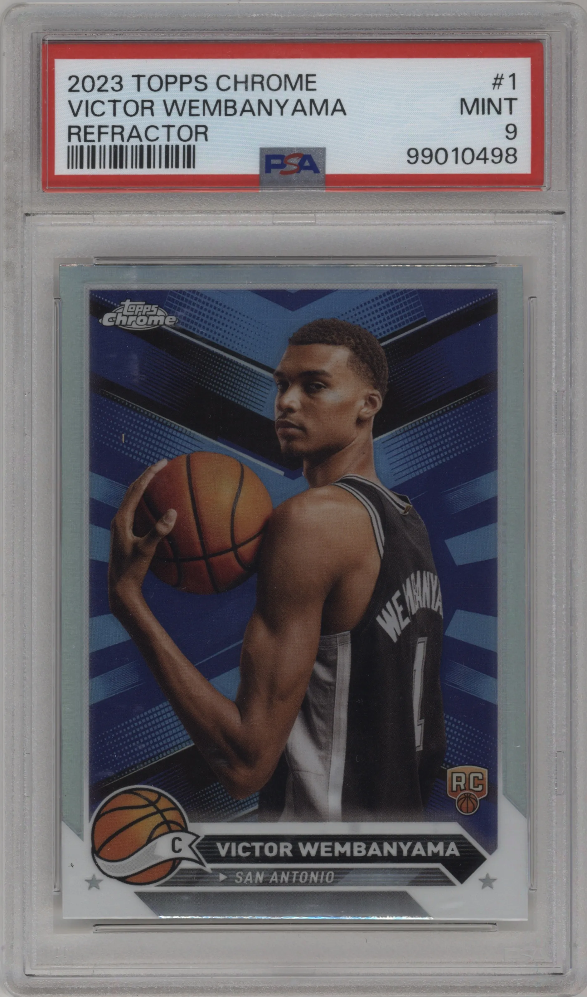 2023 Topps Chrome Victor Wembanyama Refractor #1 PSA 9
