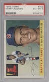 Harry Agganis from the 1955 Topps set graded by PSA and given an overall grade of 6.