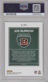 Joe Burrow from the 2023 Donruss Optic set graded by PSA and given an overall grade of 10.