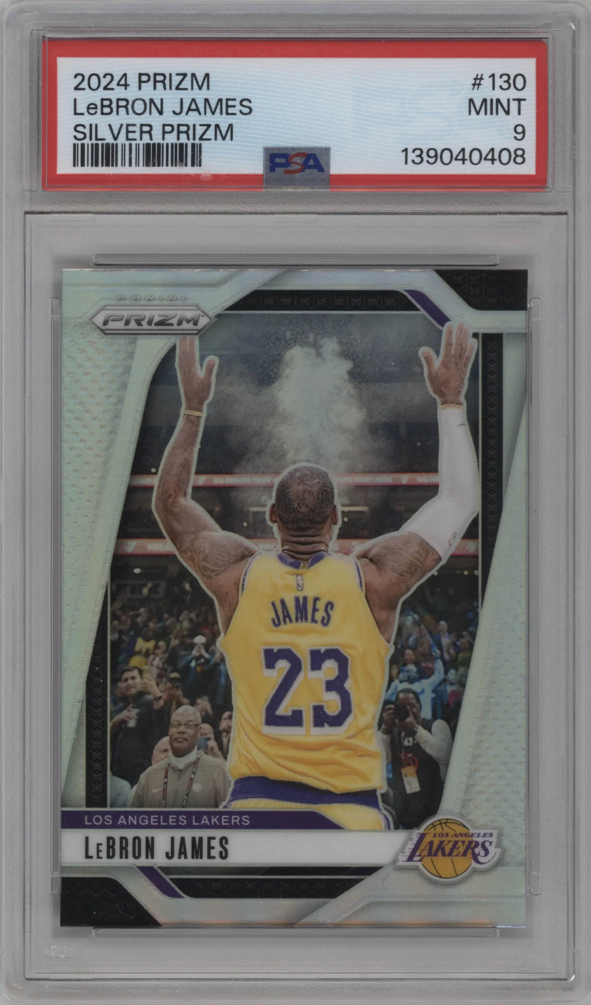 2024 Panini Prizm LeBron James Silver Prizm #130 PSA 9