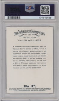 Caleb Williams from the 2024 Topps Allen & Ginter set featuring a Foil Filigree parallel graded by PSA and given an overall grade of 10.