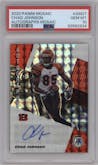 Chad Johnson from the 2020 Panini Mosaic set graded by PSA and given an overall grade of 10.