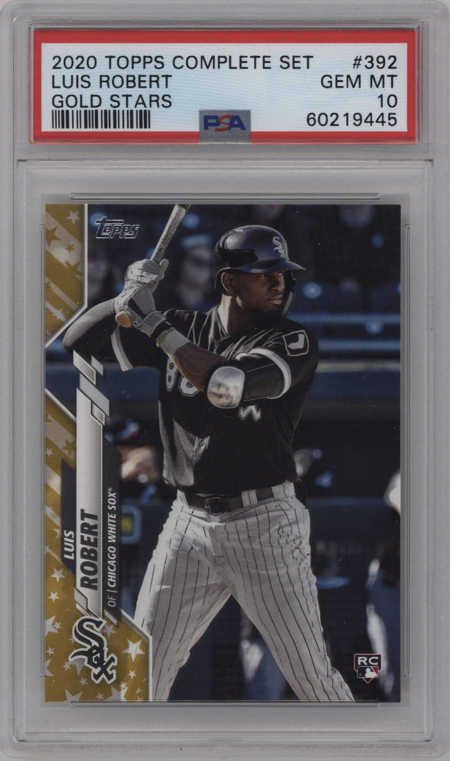 2020 Topps Complete Set Luis Robert Gold Stars PSA 10