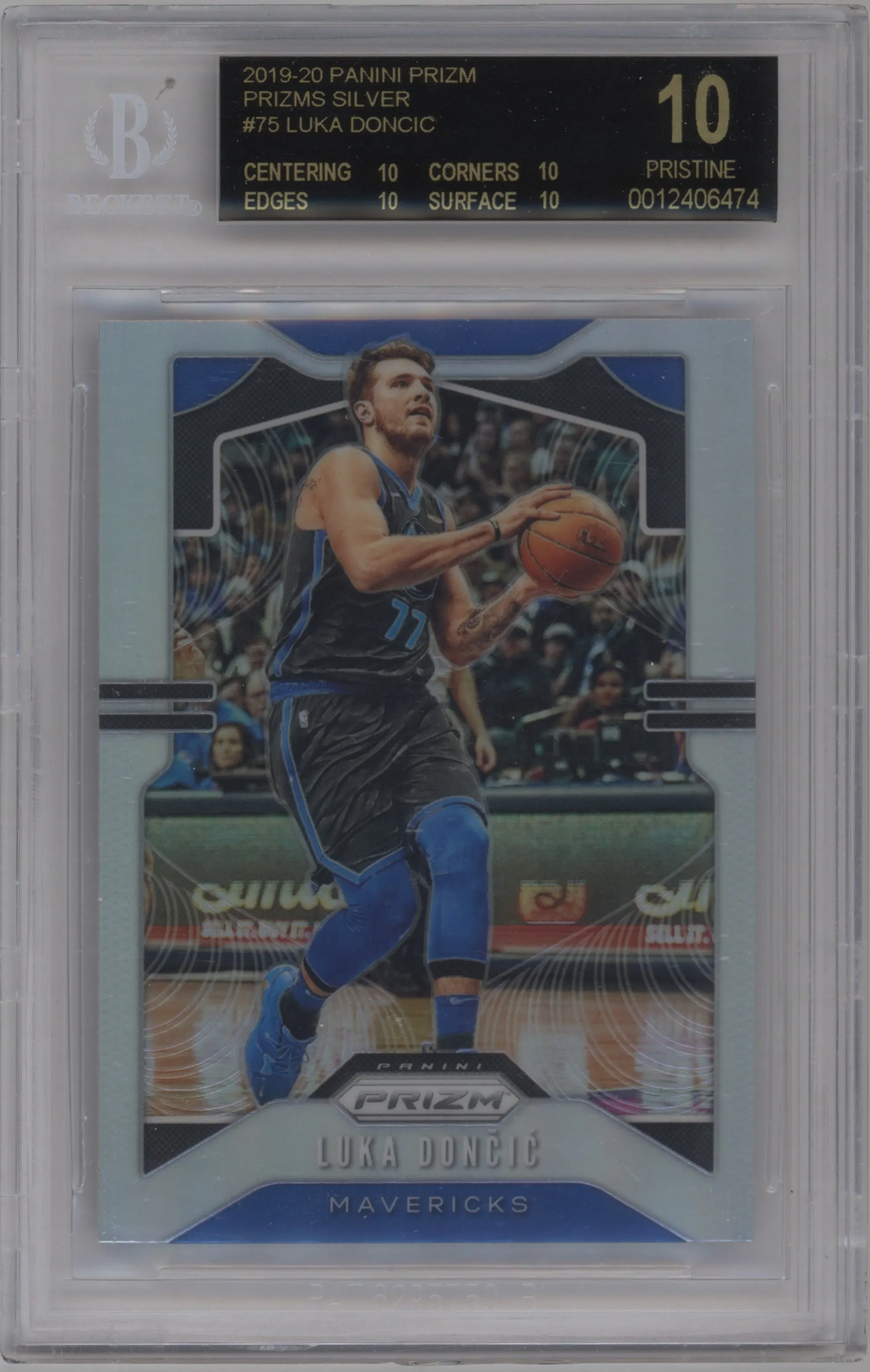 2019 Panini Prizm Luka Doncic Silver Prizm #75 BGS 10