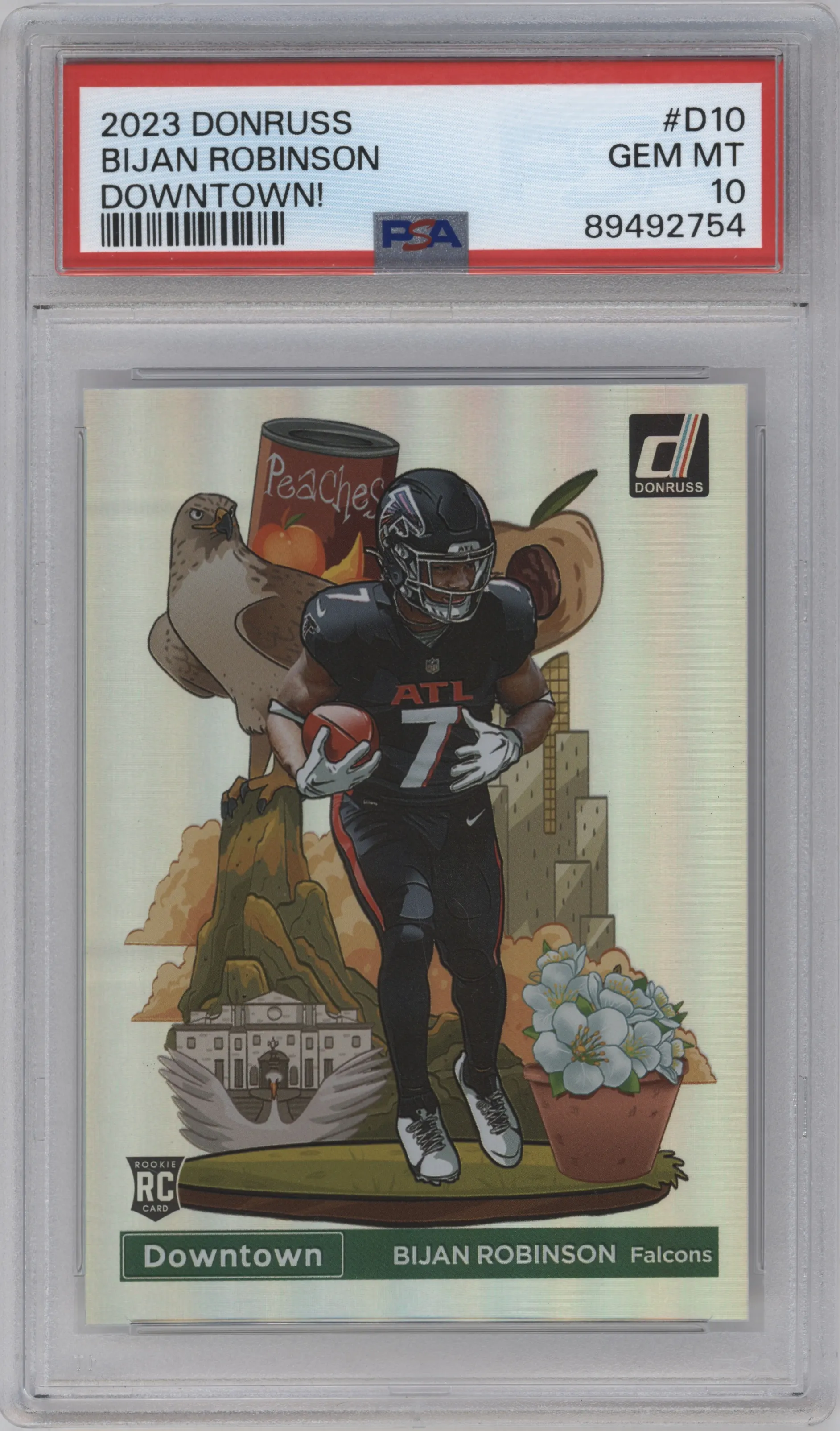 2023 Panini Donruss Downtown Bijan Robinson #D-10 PSA 10