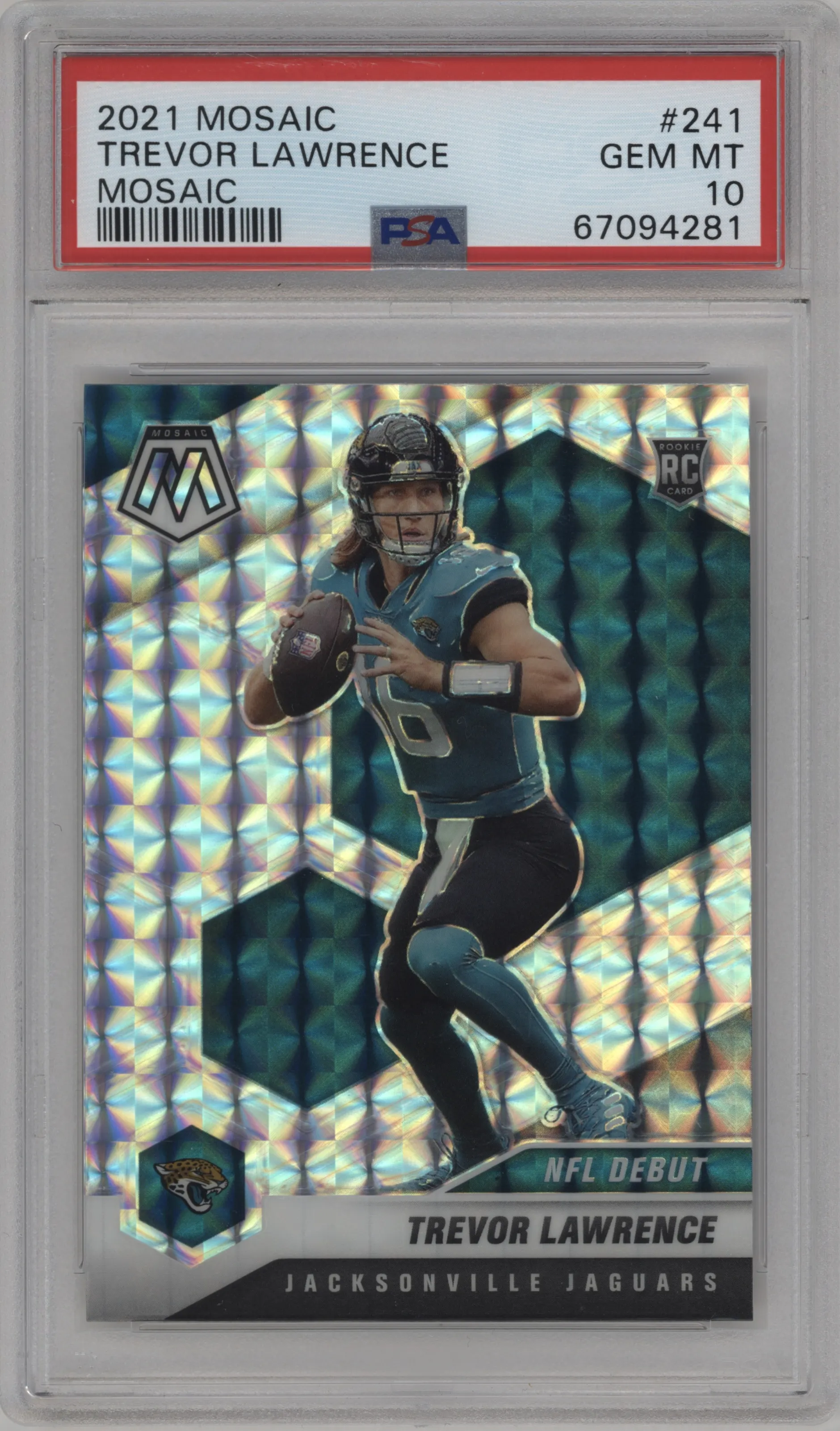 2021 Panini Mosaic Trevor Lawrence Mosaic PSA 10