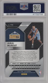 Jamal Murray from the 2016-17 Panini Prizm  set featuring a Silver Prizm parallel graded by PSA and given an overall grade of 10.