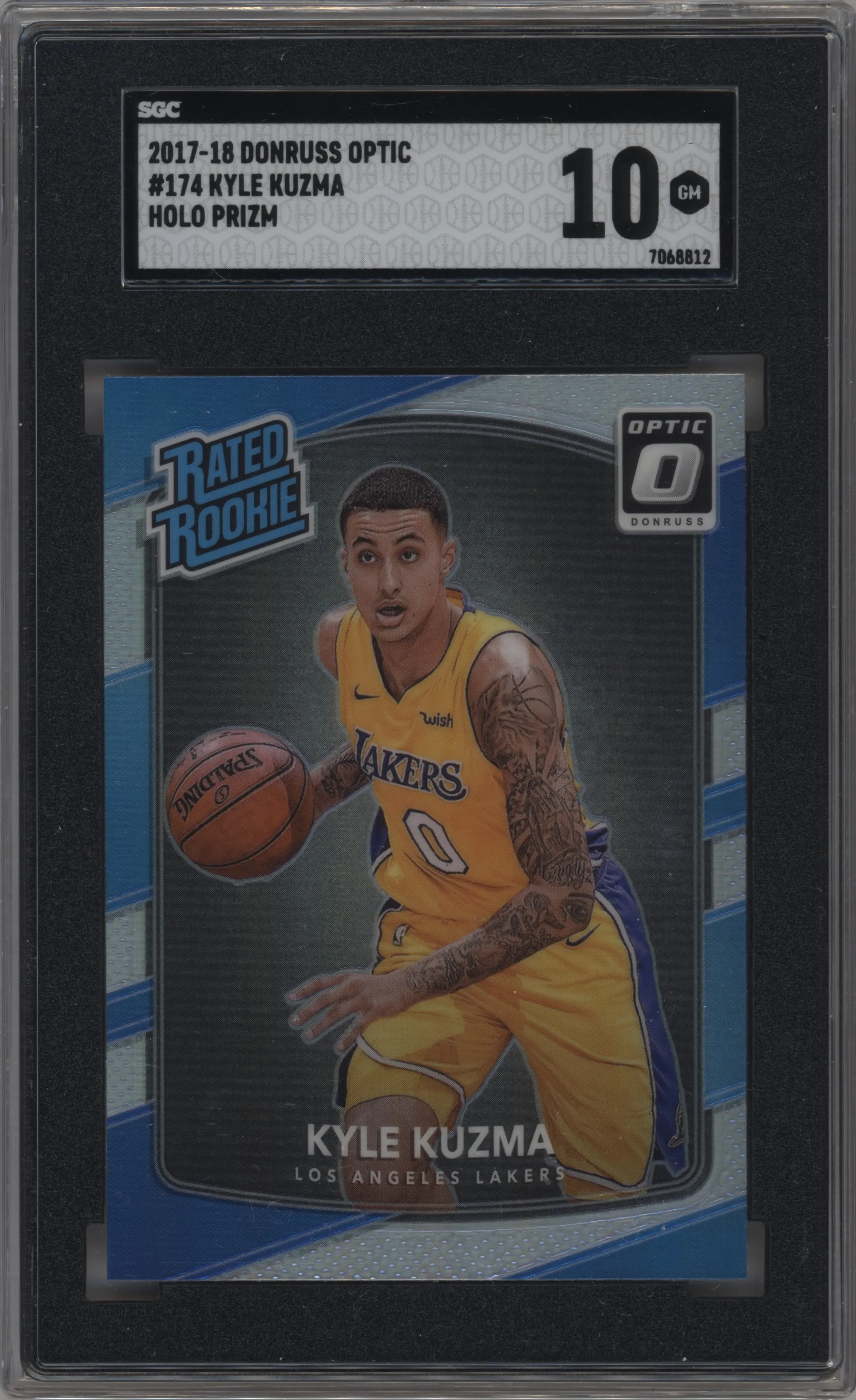 2017 Panini Donruss Optic Rated Rookie Kyle Kuzma Holo SGC 10