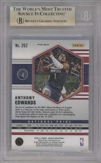Anthony Edwards from the 2020-21 Panini Mosaic set featuring a Genesis  parallel graded by Beckett and given an overall grade of 9.5.