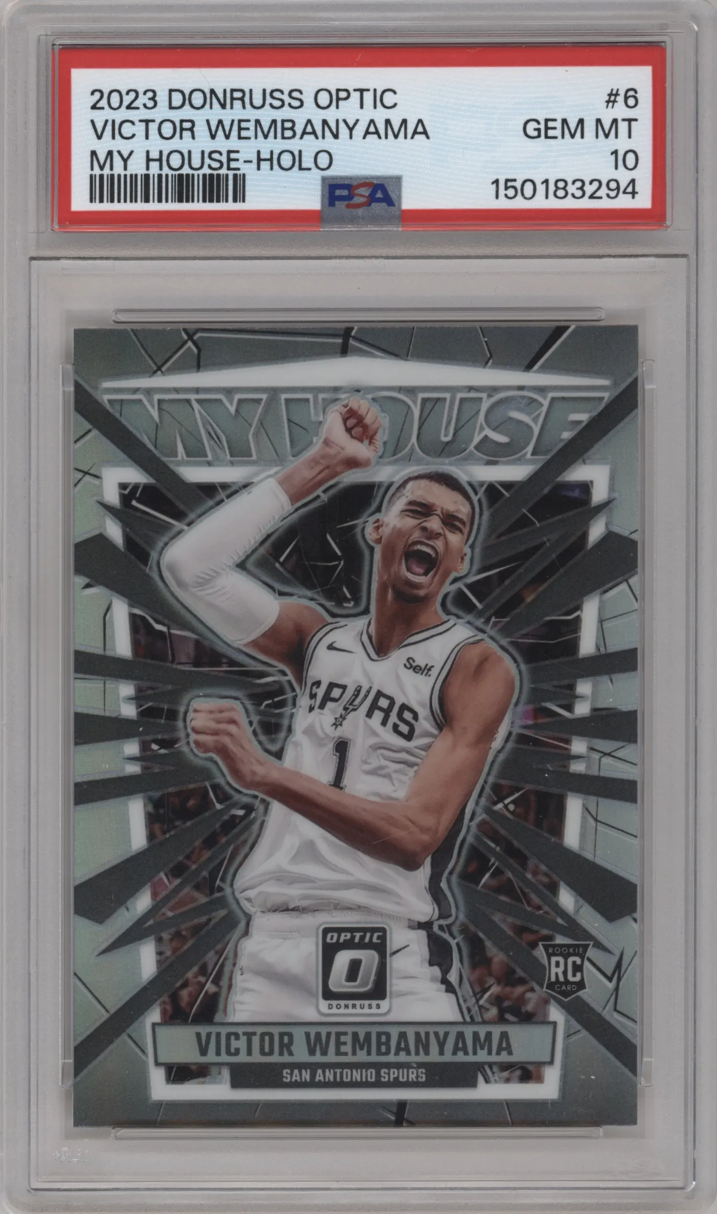 2023 Donruss Optic My House Victor Wembanyama Holo #6 PSA 10
