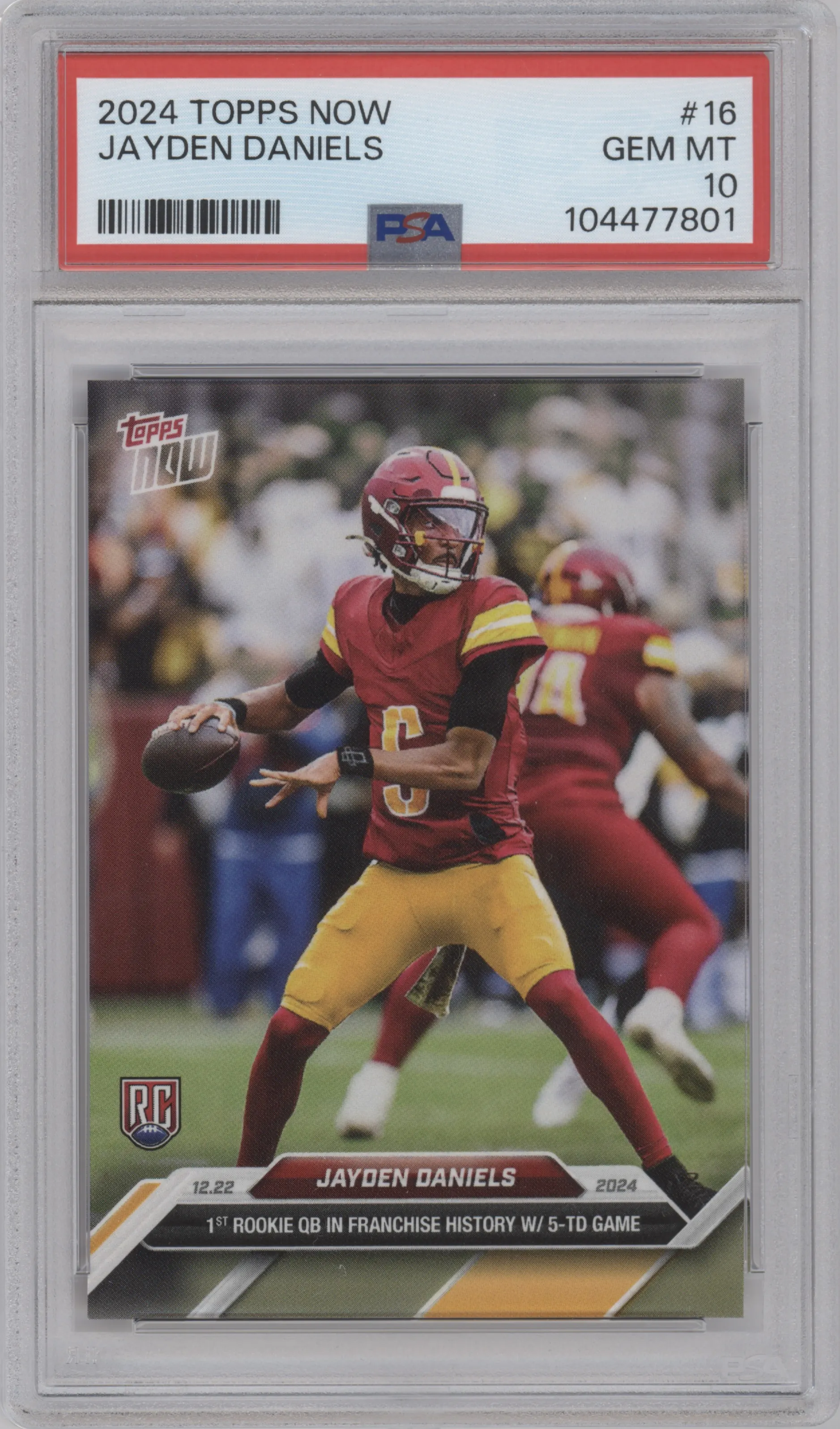 2024 Topps Now Jayden Daniels PSA 10