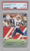 Tom Brady from the 2002 Stadium Club set graded by PSA and given an overall grade of 9.