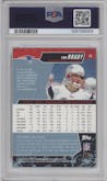 Tom Brady from the 2002 Stadium Club set graded by PSA and given an overall grade of 9.
