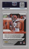 Baker Mayfield from the 2018 Panini Prizm set graded by PSA and given an overall grade of 10.