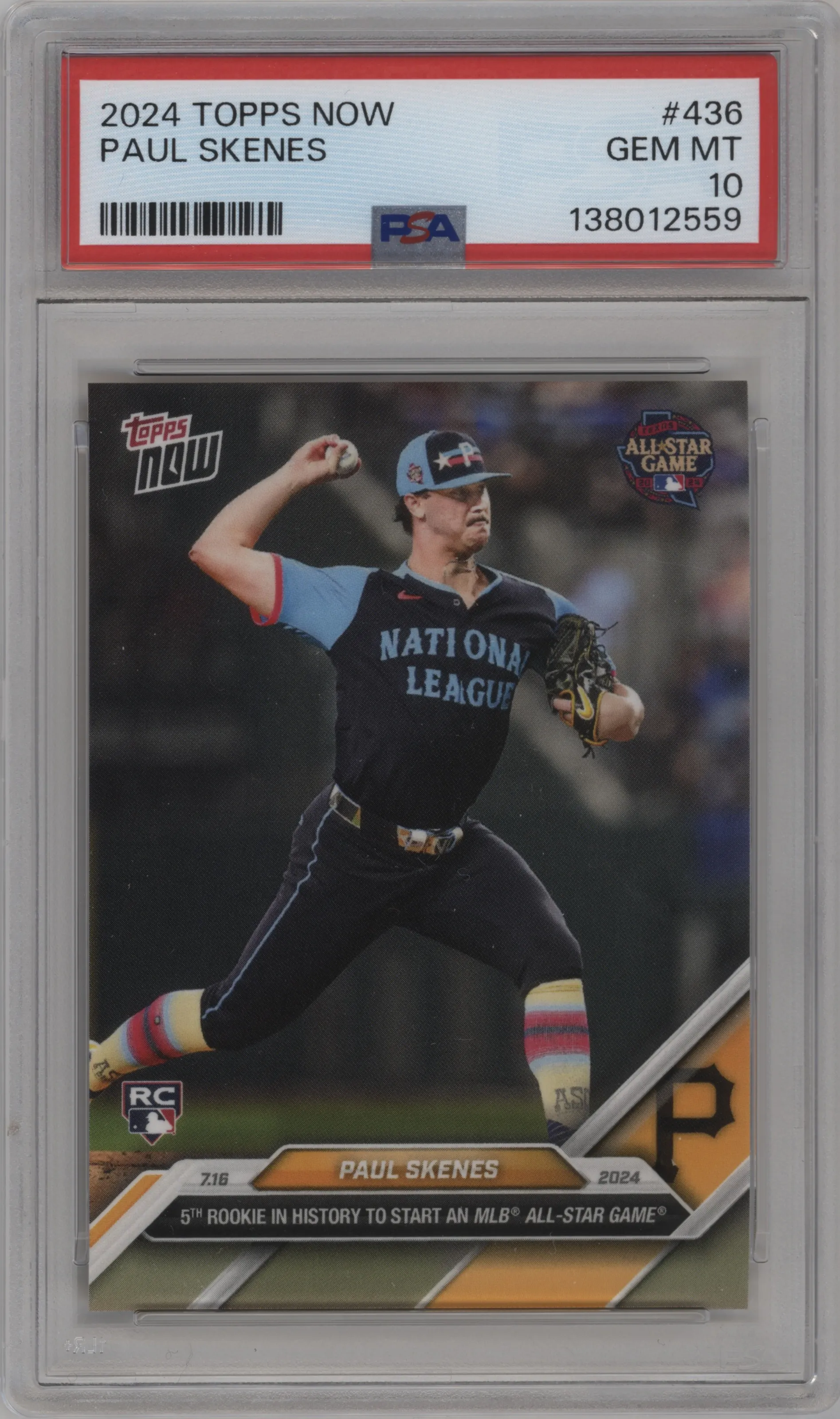 2024 Topps Now Paul Skenes PSA 10