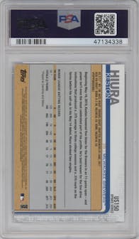 Keston Hiura from the 2019 Topps Update  set graded by PSA and given an overall grade of 9.
