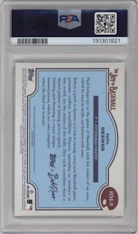 Paul Skenes from the 2025 Topps x Bob Ross: The Joy of Baseball set graded by PSA and given an overall grade of 10.