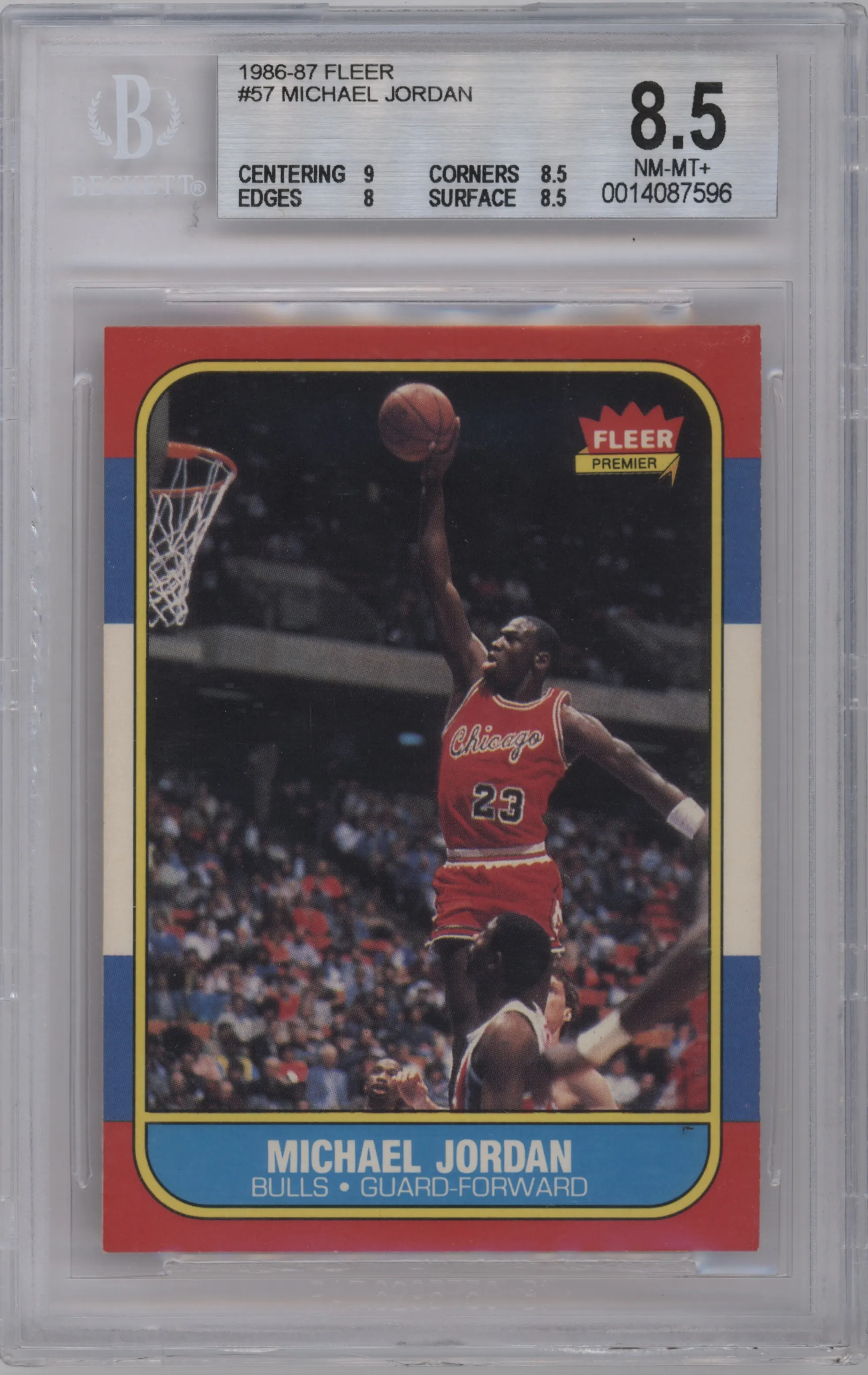 1986 Fleer Michael Jordan #57 BGS 8.5