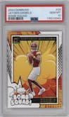 Jayden Daniels from the 2024 Donruss set graded by PSA and given an overall grade of 10.