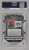 Breece Hall from the 2022 Panini Prizm set featuring a Pandora parallel graded by PSA and given an overall grade of 9.