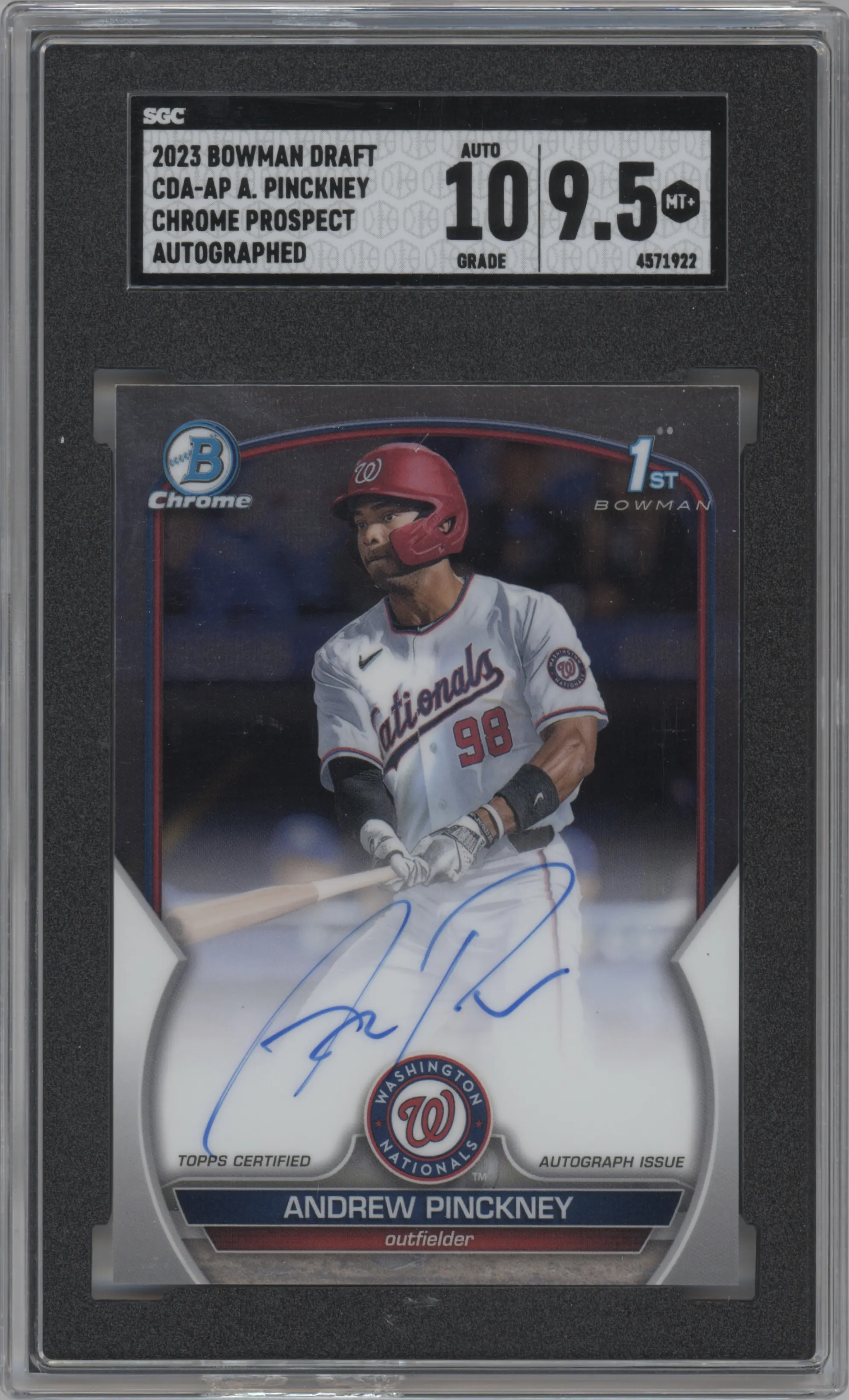 2023 Bowman Draft Chr.Pros.Auto Andrew Pinckney SGC 9.5