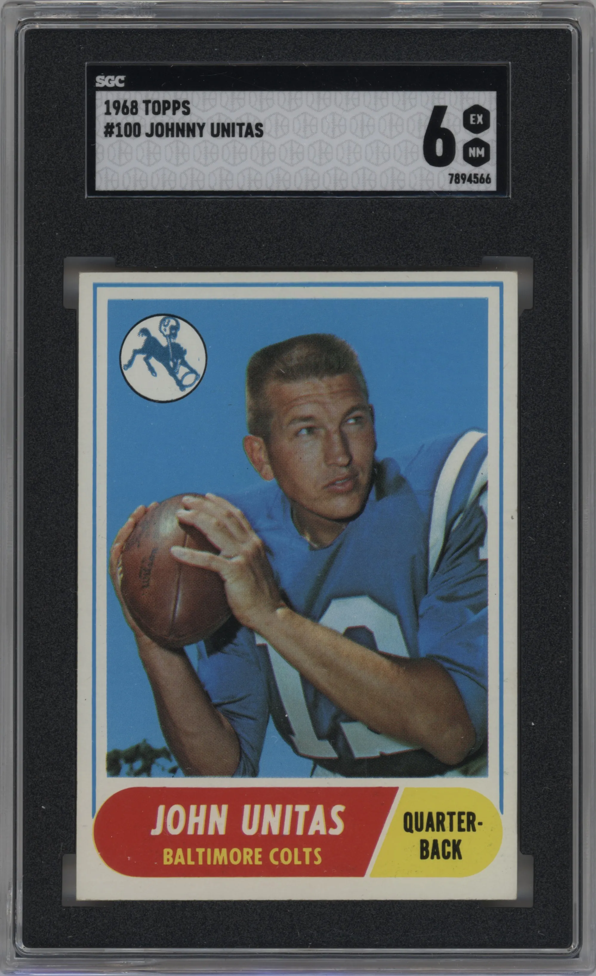 1968 Topps John Unitas #100 SGC 6