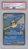 Pidgeot EX from the 2023 Pokemon SV set graded by PSA and given an overall grade of 10.