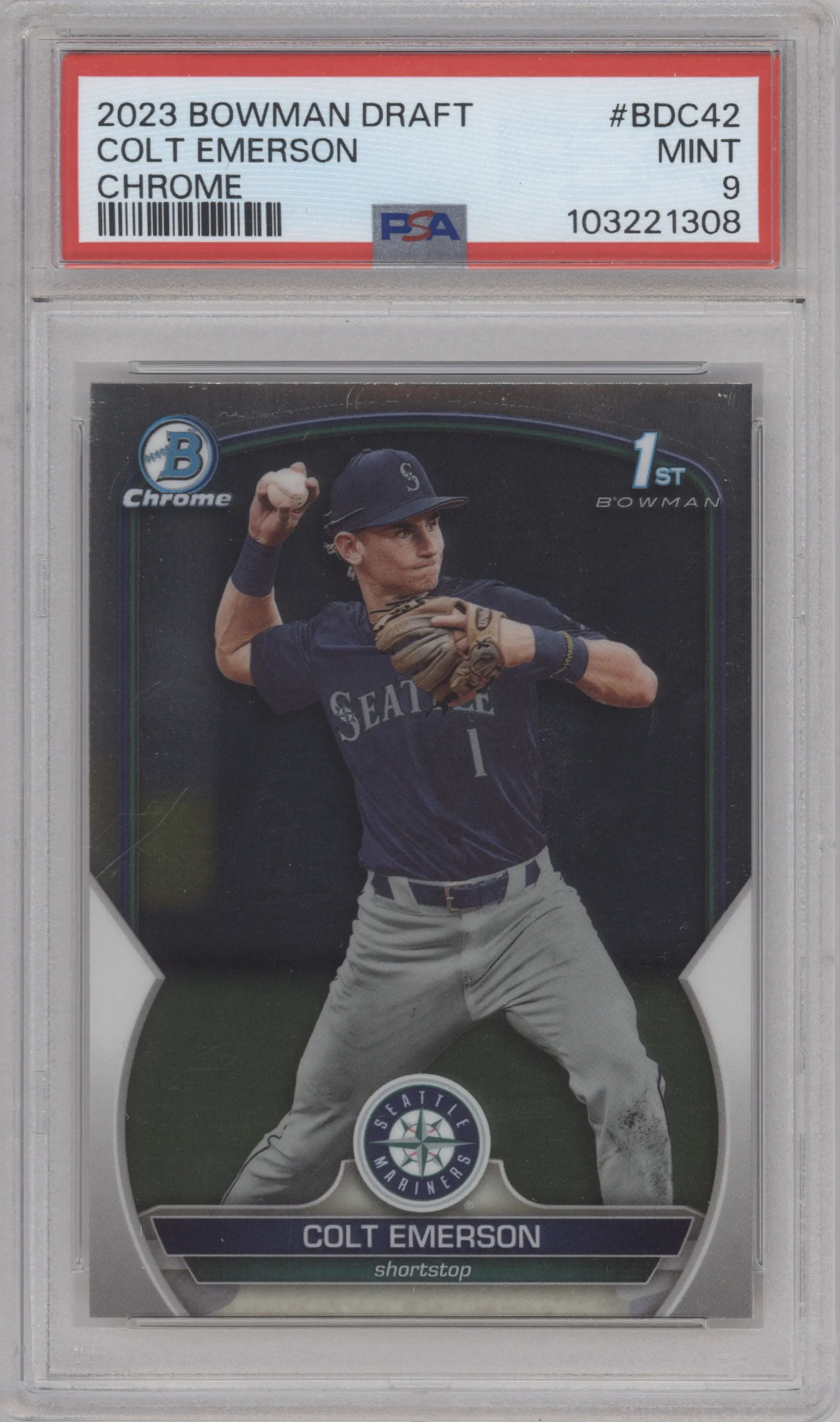 2023 Bowman Draft Chrome Colt Emerson PSA 9