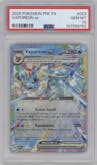 Vaporeon ex from the 2025 Pokemon SV set graded by PSA and given an overall grade of 10.