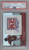 Matt Ryan  from the 2008 Topps Letterman set featuring a Refractor parallel graded by PSA and given an overall grade of 9.
