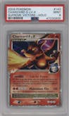 Charizard G LV. X from the 2009 Pokemon Platinum set graded by PSA and given an overall grade of 9.